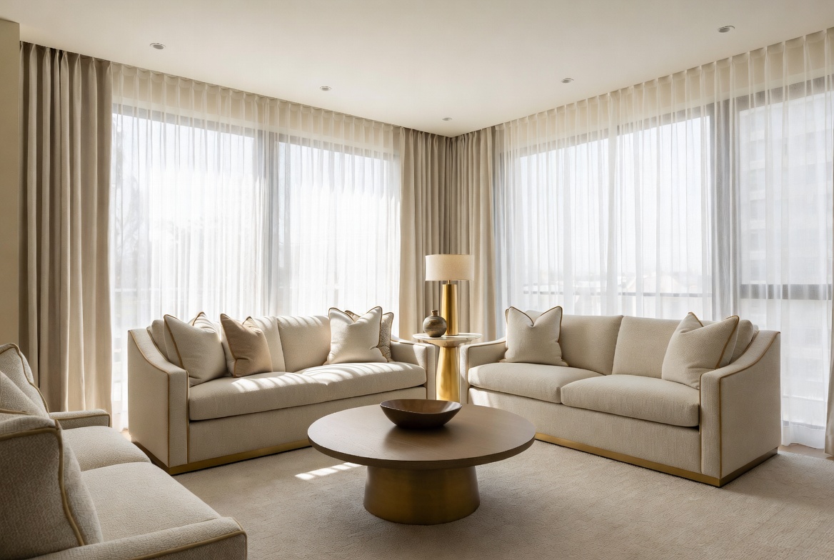 Luxury living room staged by Style With Sanaz